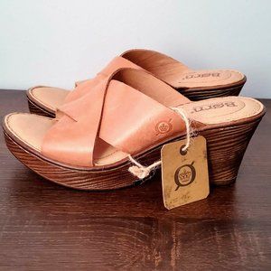 Born platform slide sandals